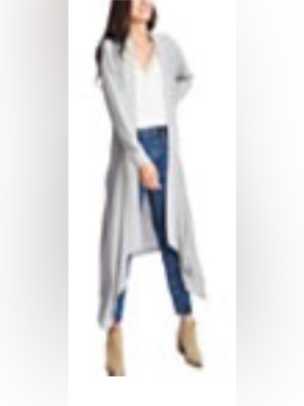 1.STATE Open Front Maxi Cardigan Sweater